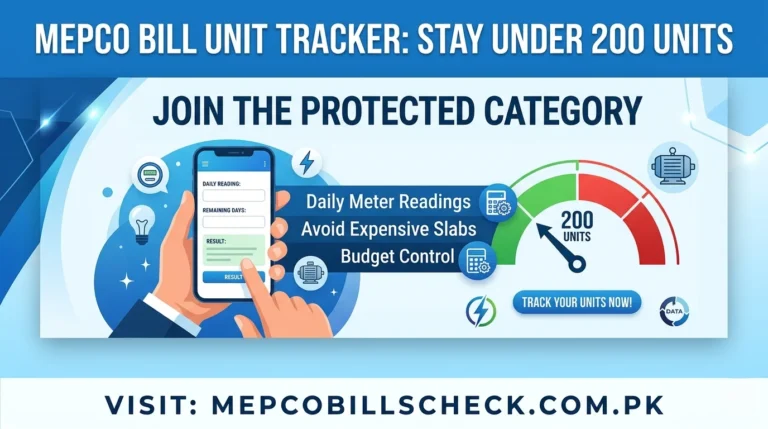 MEPCO Bill Unit Tracker