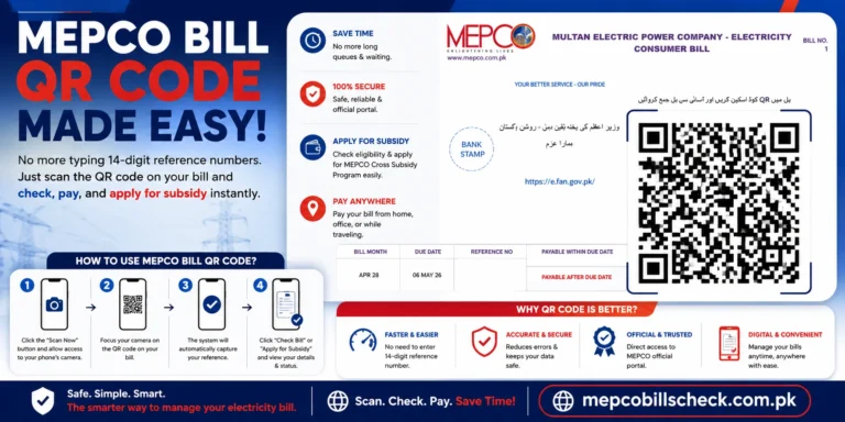 Mepco bill QR Code
