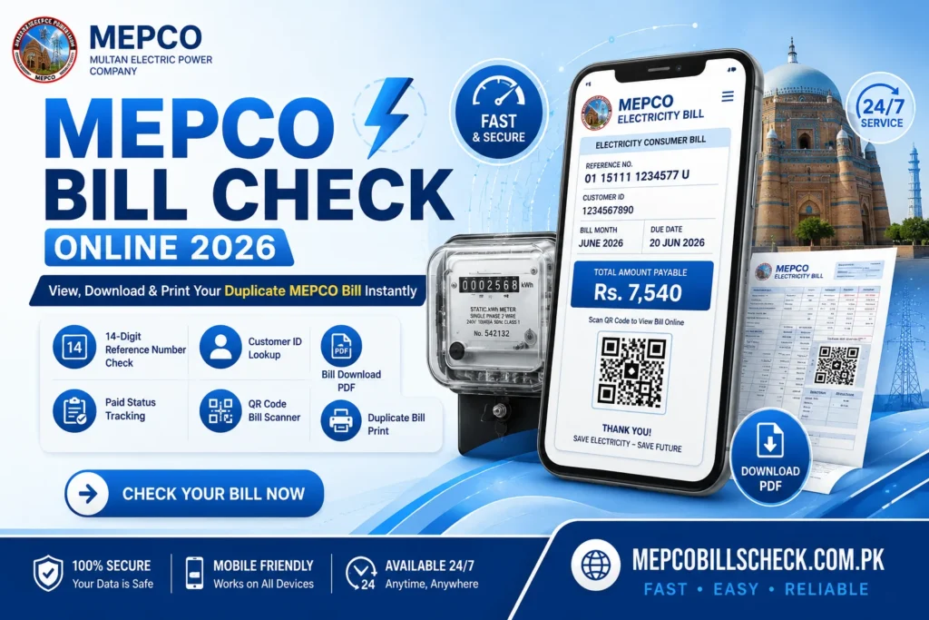 MEPCO Bill Check